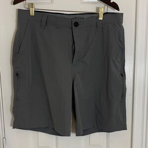 Orvis Men's Gray Hybrid Performance Shorts with Zipper Pockets